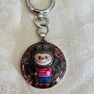 Handmade Kawaii “Labubu” Bunny Bag Charm/Keychain with Rhinestones